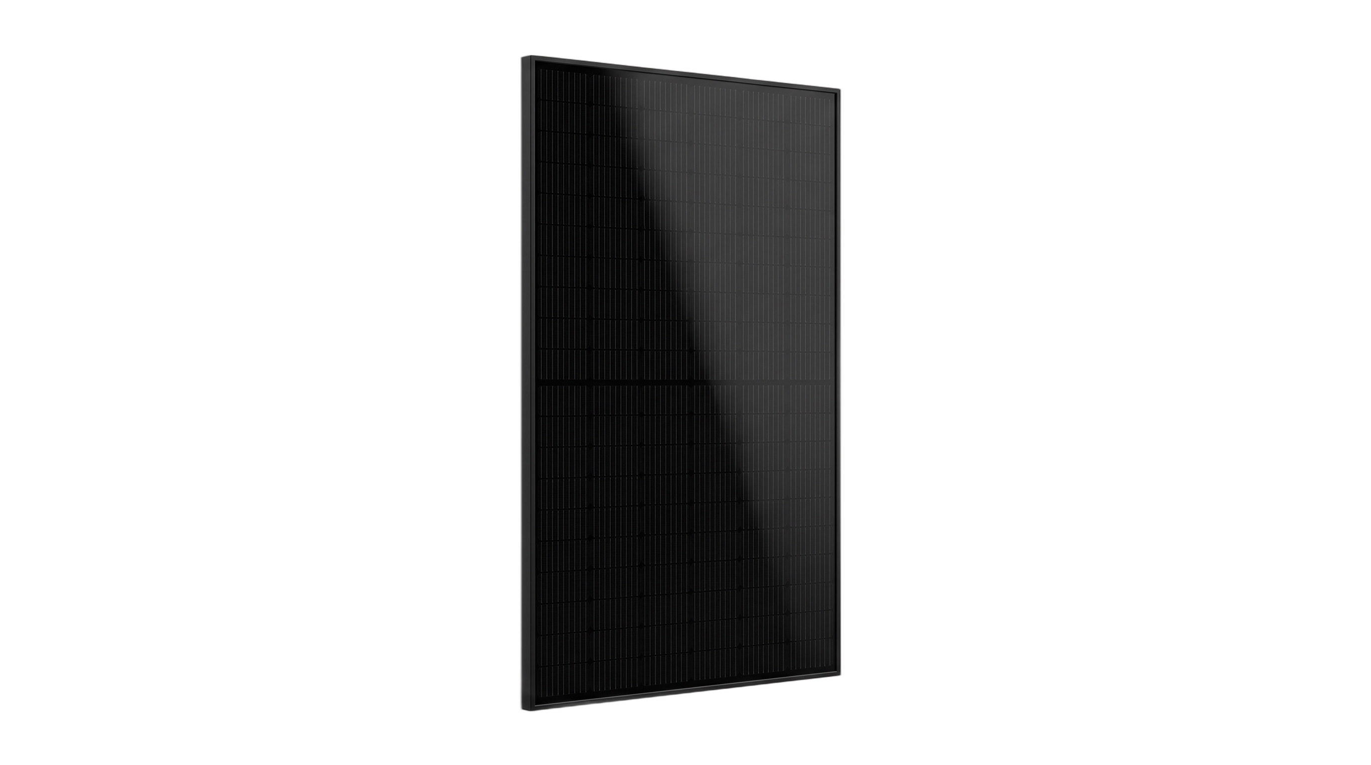 Schwarzes Solarmodul, freigestellt